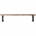 Moes Home Collection Bent Bench, Smoked - 18 x 92 x 15 in. VE-1002-03-0